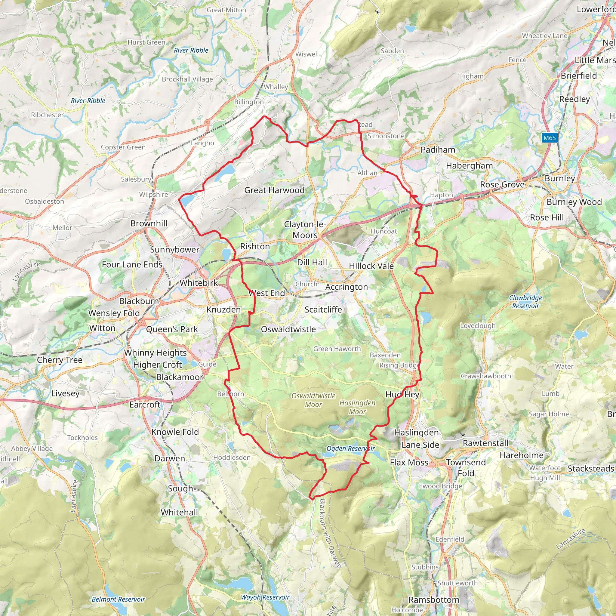 Hyndburn Clog mobile static map