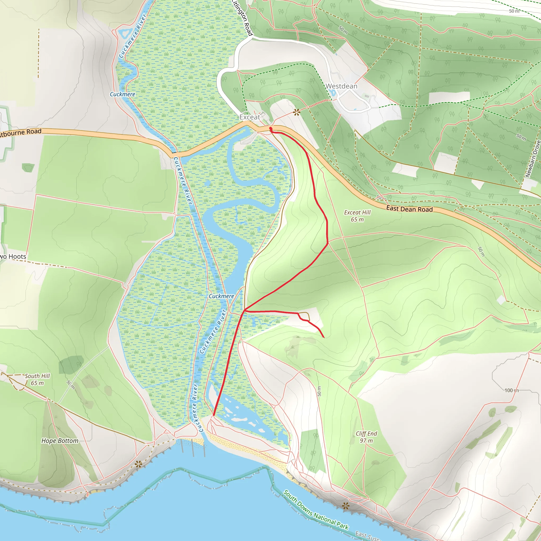 Seven Sisters Walk mobile static map