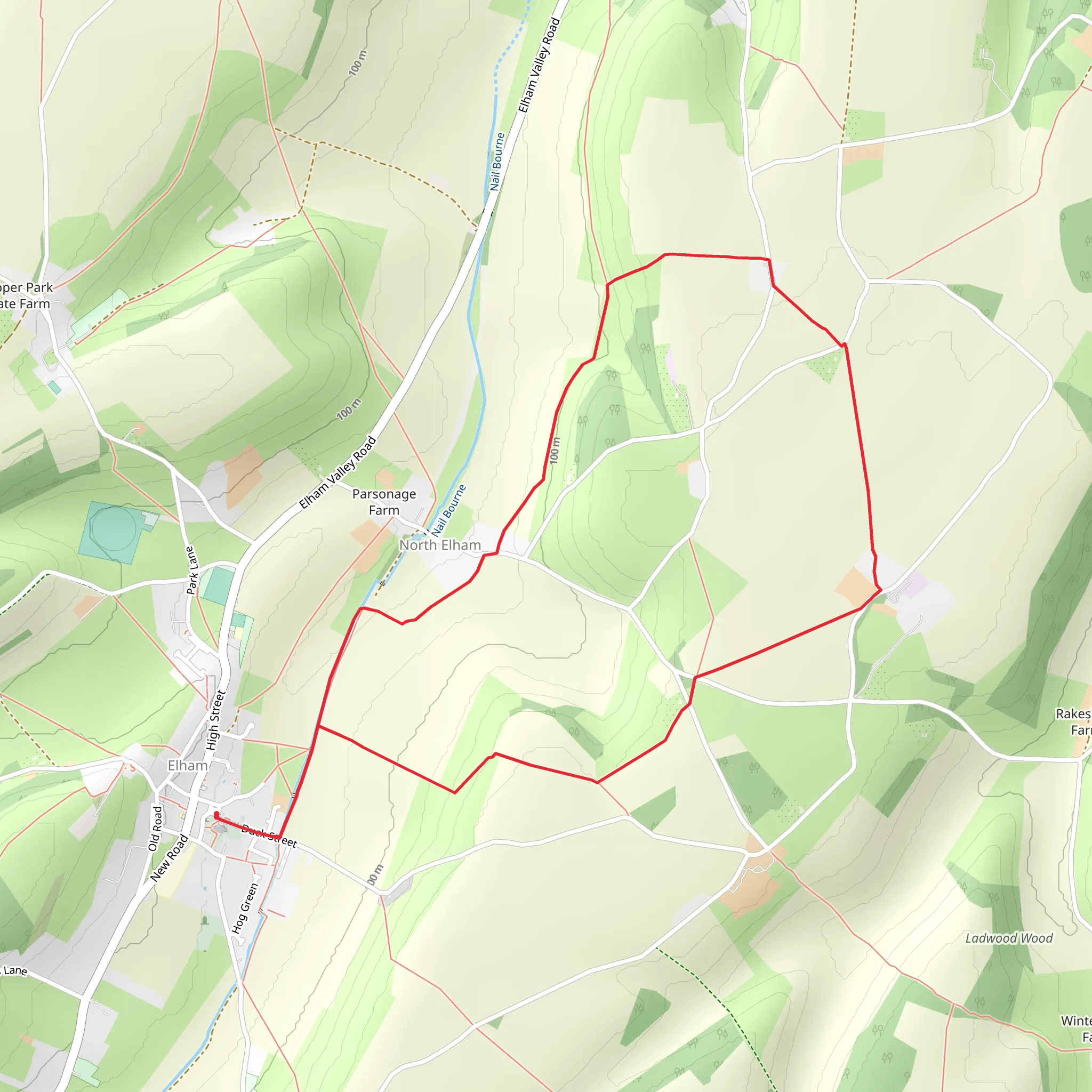 Elham Country Park mobile static map