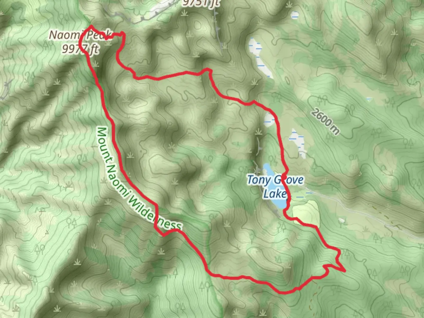 An image depicting the trail Smithfield Canyon Trail and Naomi Peak Trail and its surrounding area.