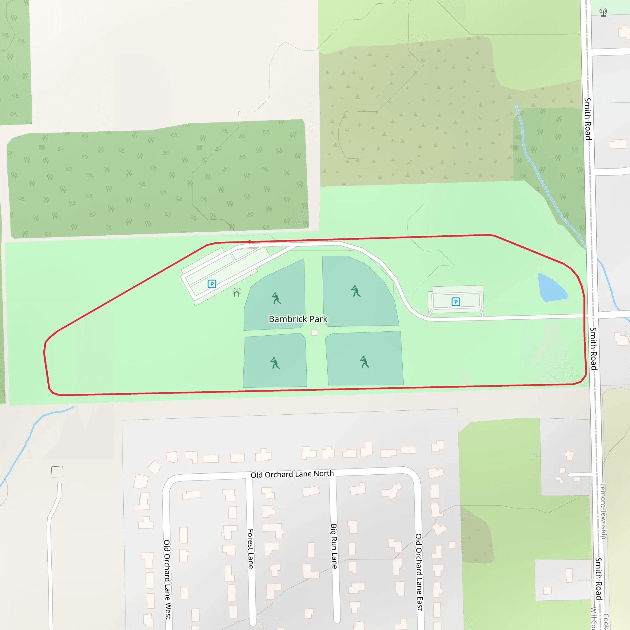 Bambrick Park Loop mobile static map
