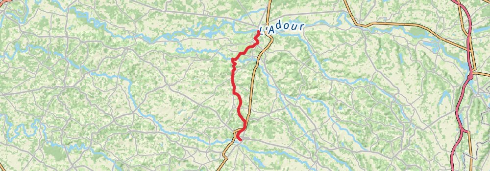 Camino Strasbourg-Saint Jean Pied de Port via Vézelay stage 69 Map