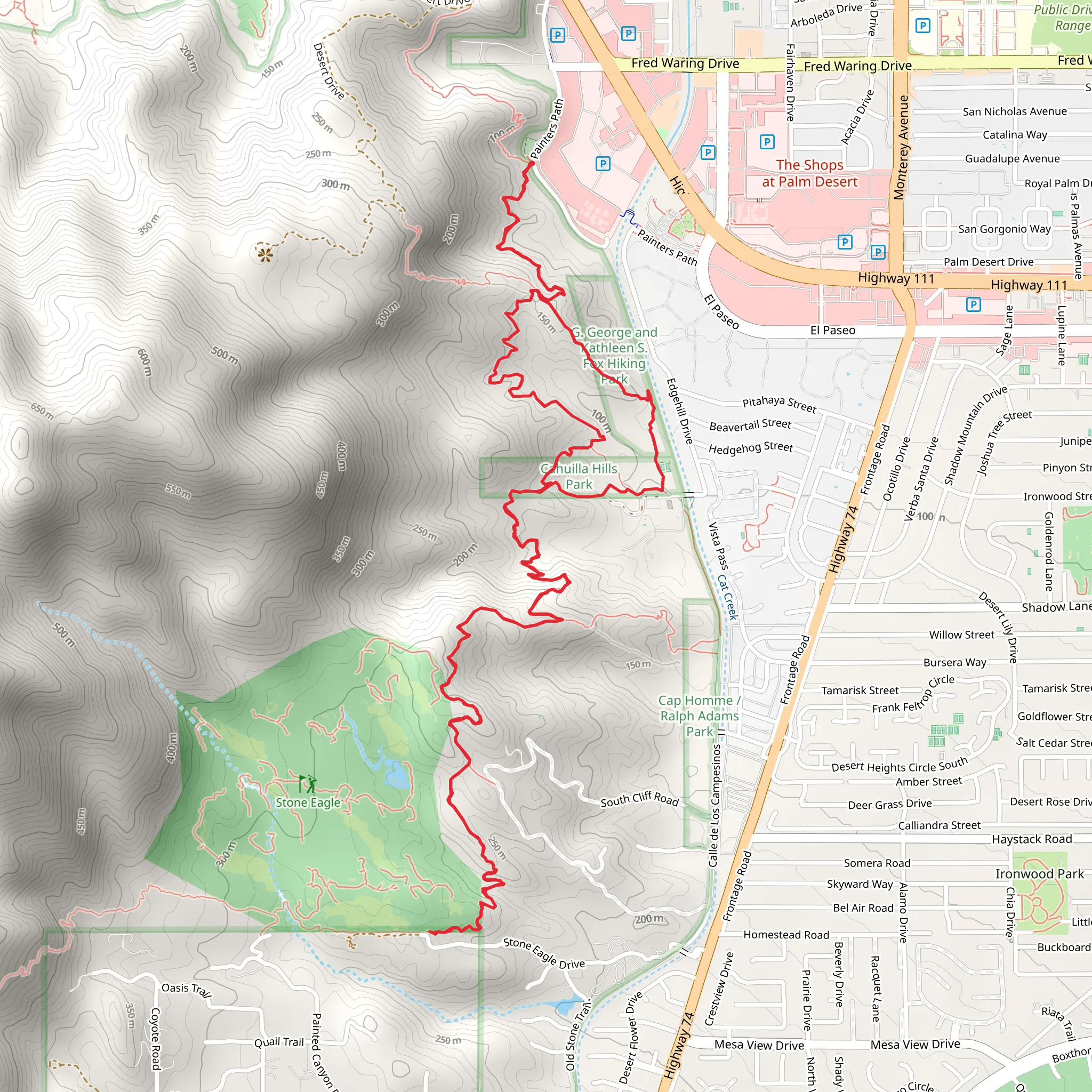 Hopalong Cassidy Trail and Herb Jeffries Loop Trail mobile static map