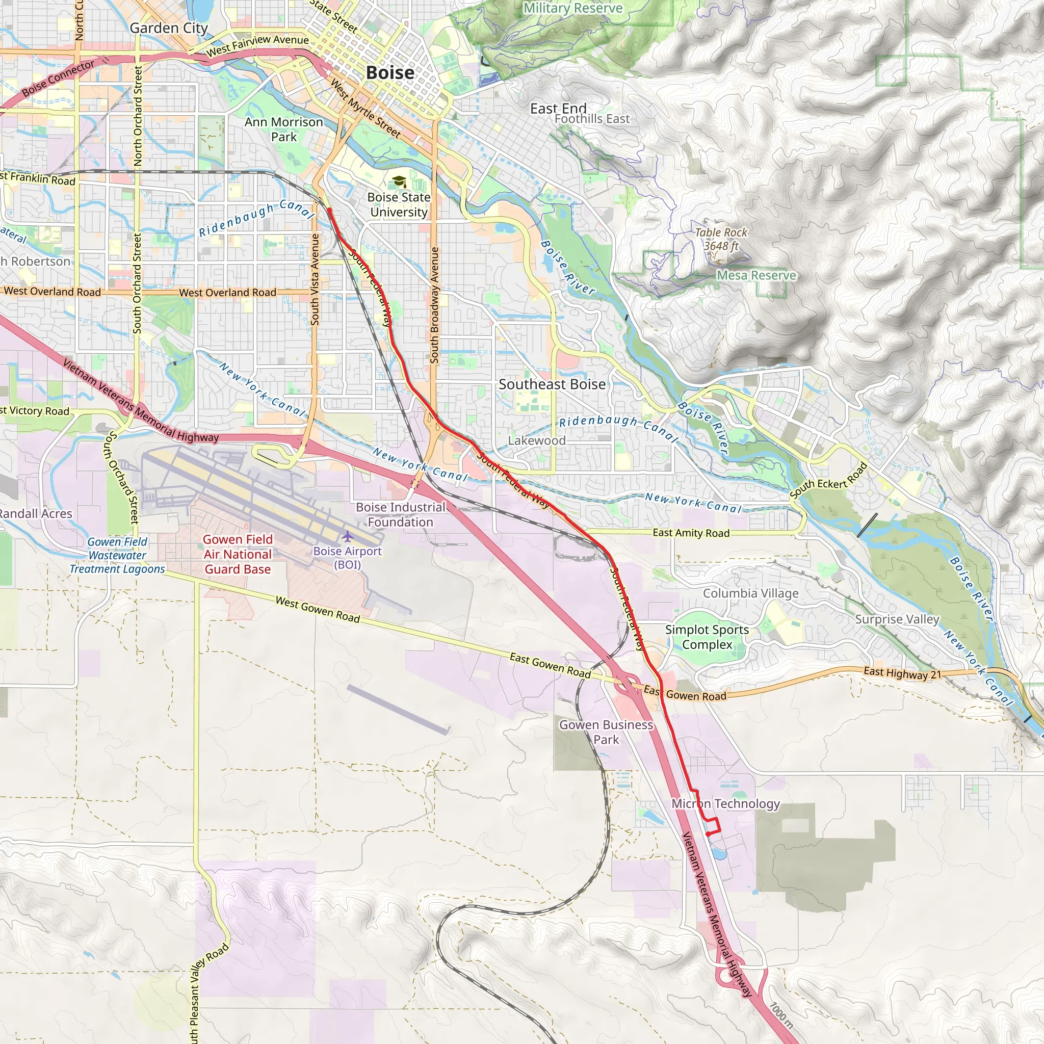 South Federal Way mobile static map