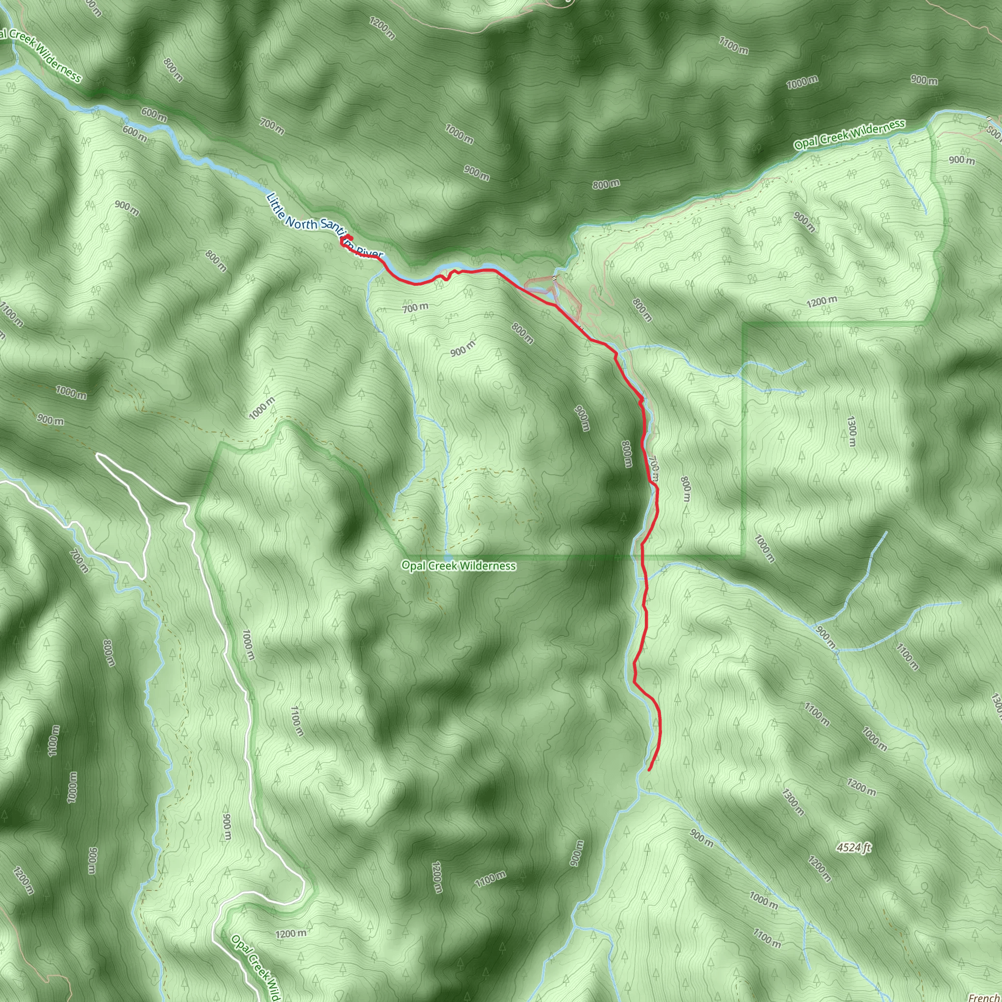 Kopetski - Opal Creek Trail mobile static map