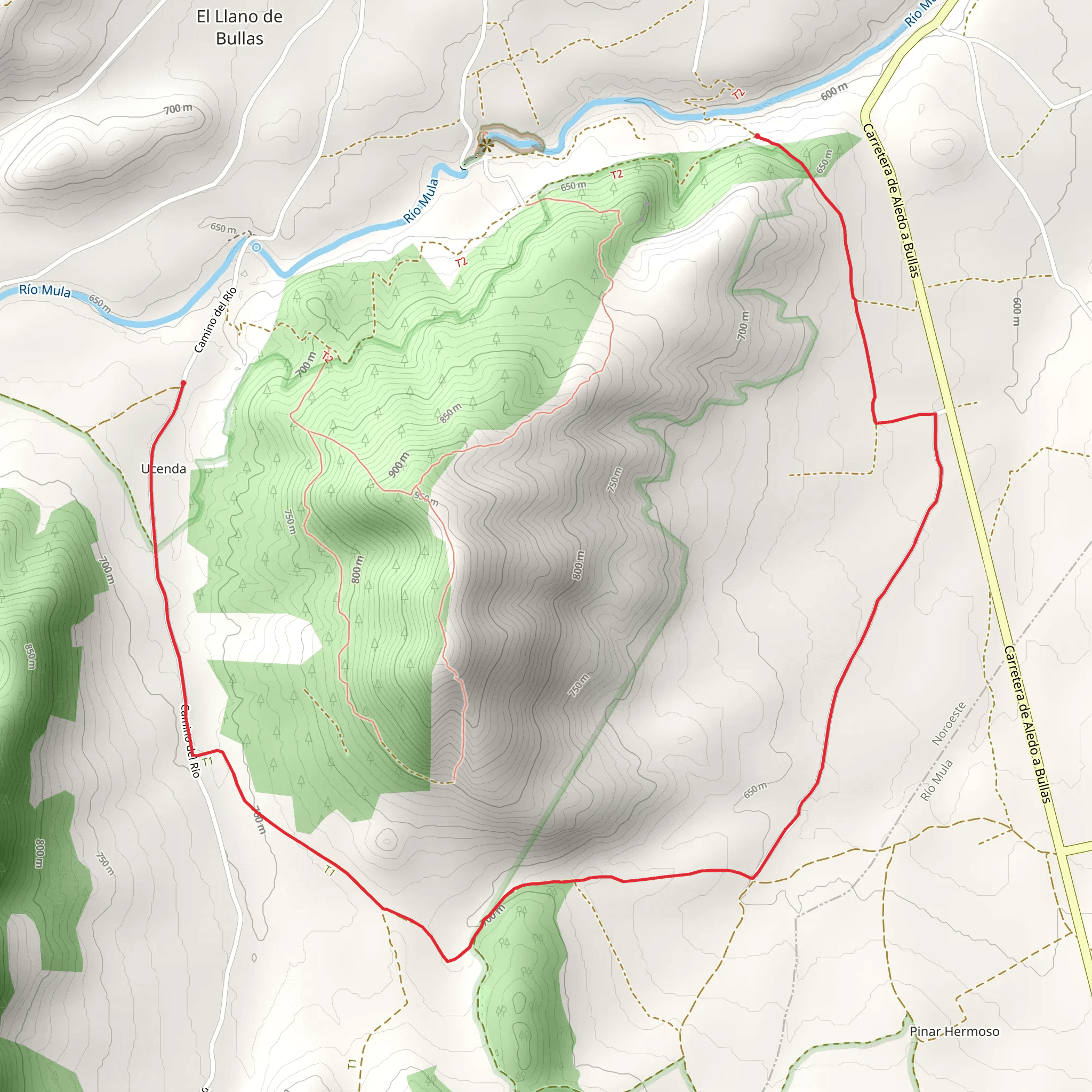 Path around the Castellar PR MU 32-1 mobile static map