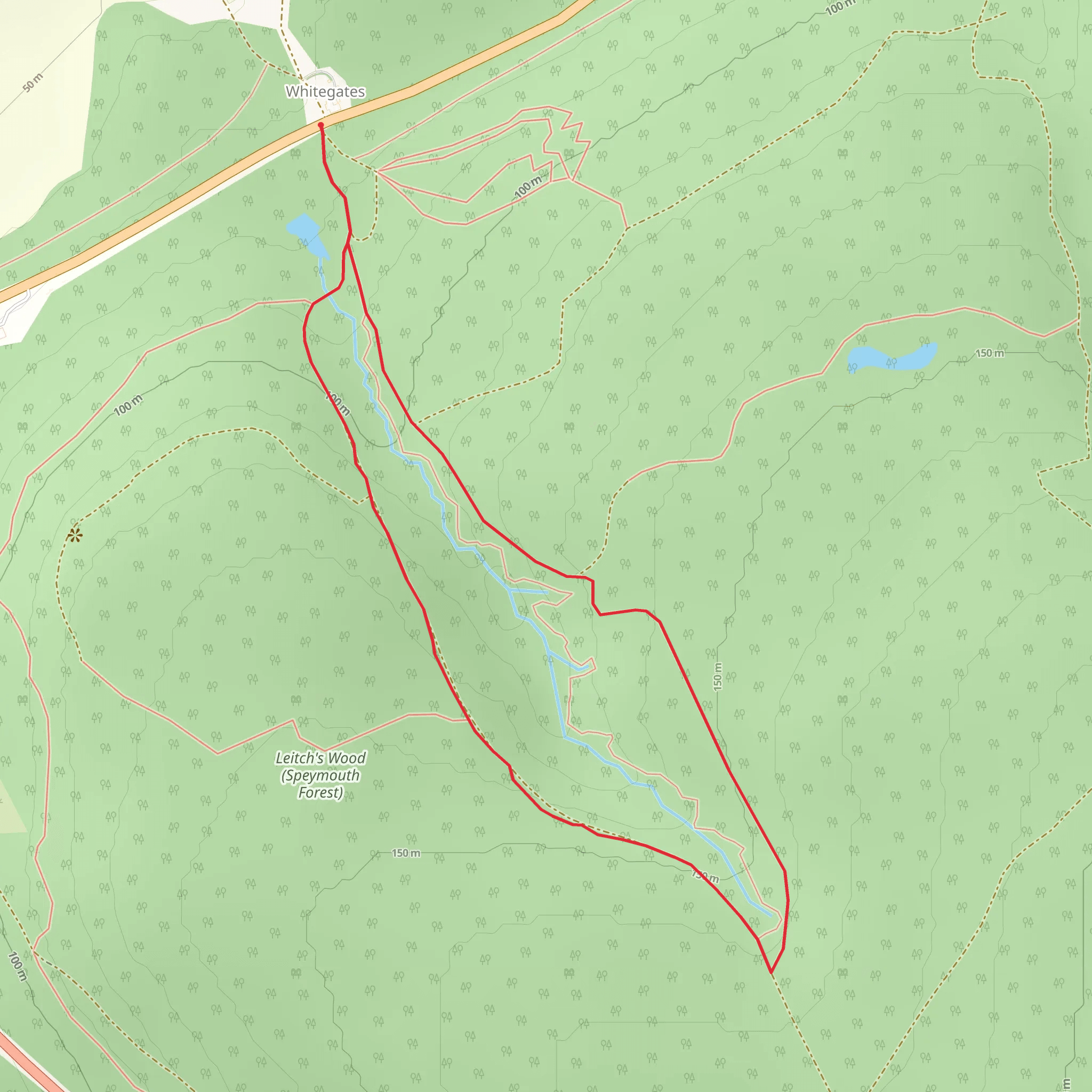 Small Burn Loop Trail mobile static map