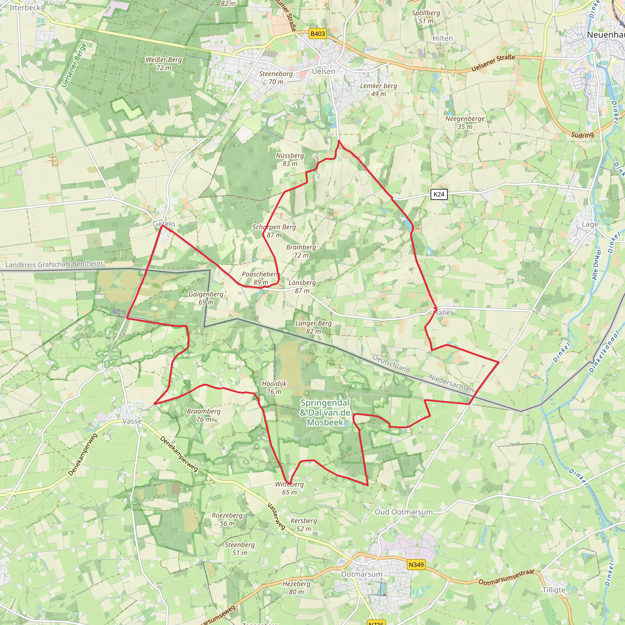 Hoellweg, Blauweweg and Drieschichtsweg Loop mobile static map