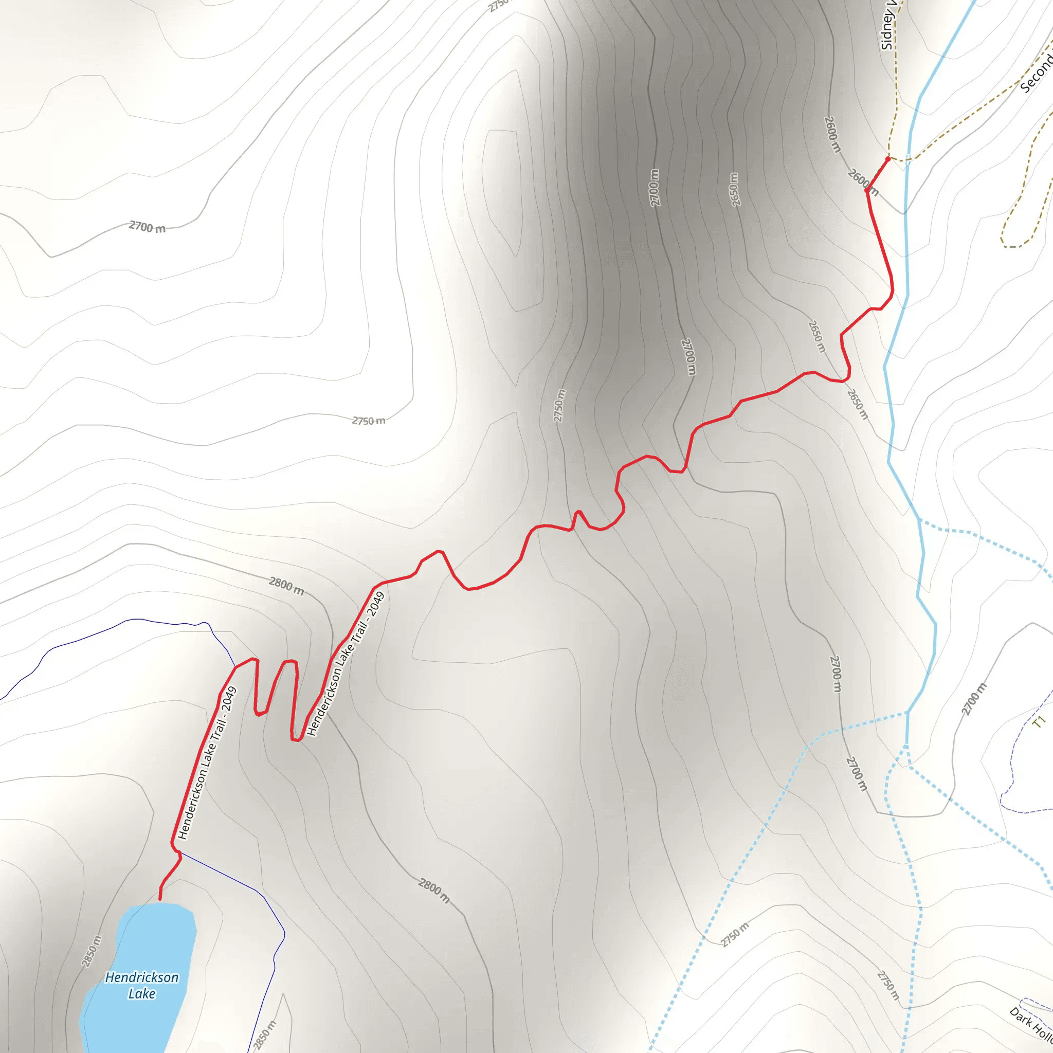 Hendrickson Lake Trail mobile static map