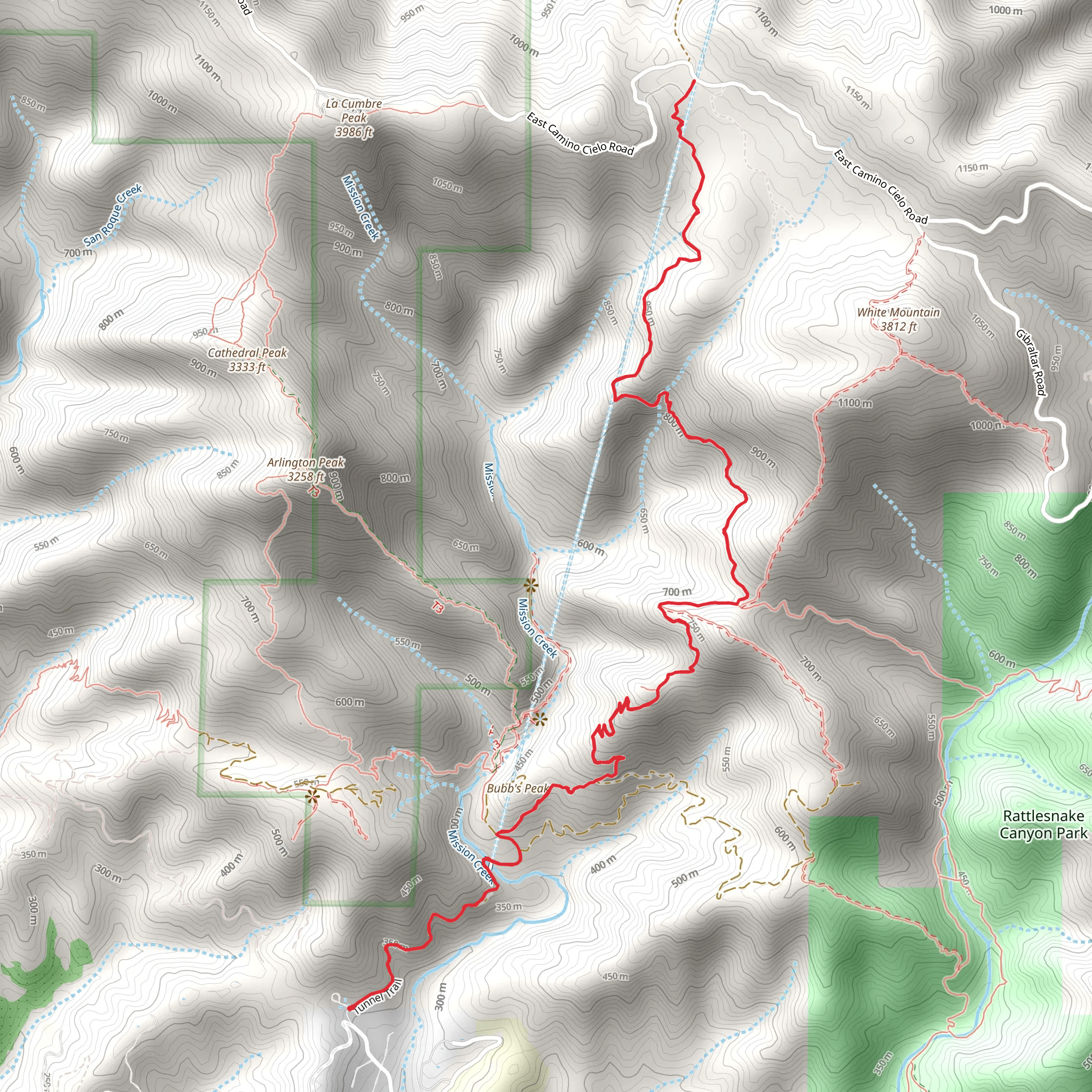 Tunnel Trail mobile static map