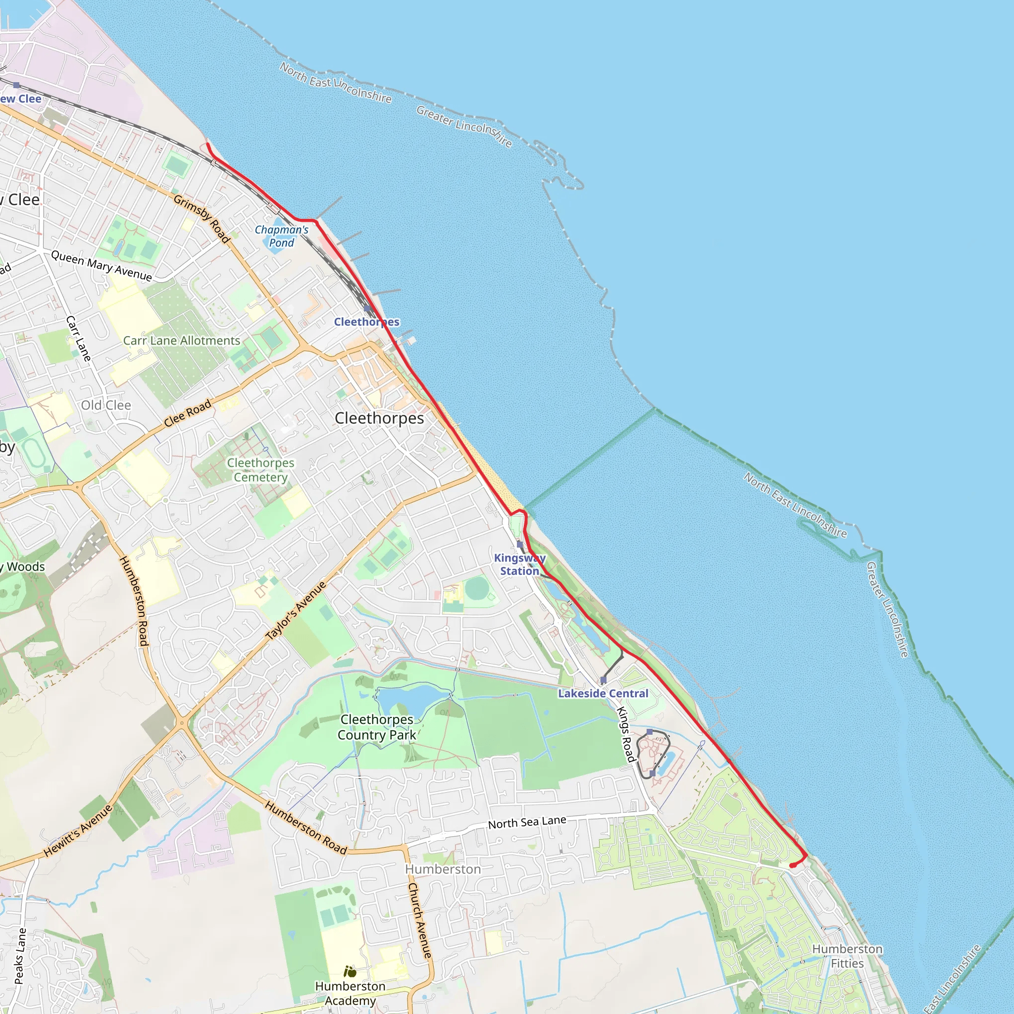 Cleethorpes Beach Walk mobile static map