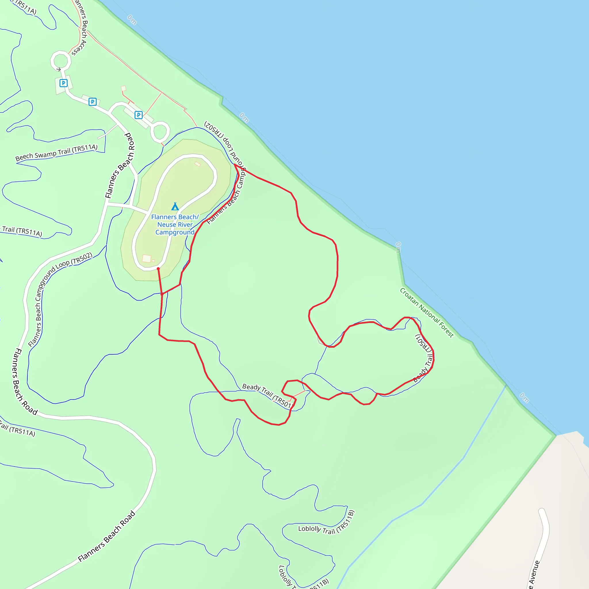 Beady Loop Trail mobile static map