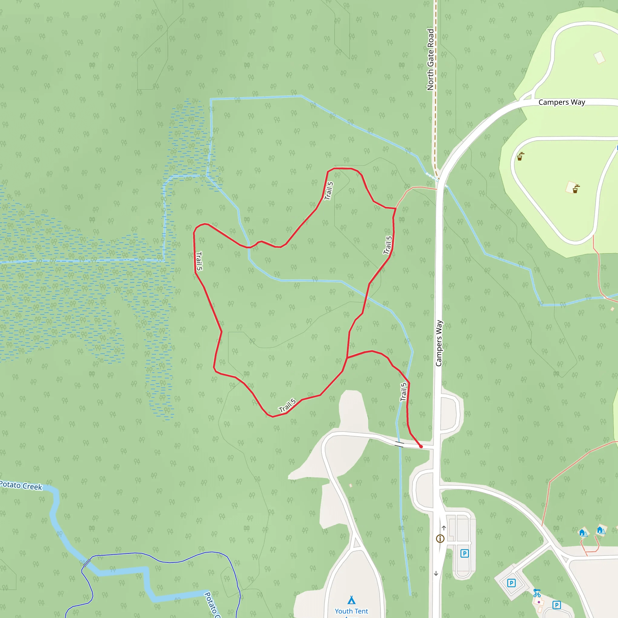 Trail 5 Loop mobile static map