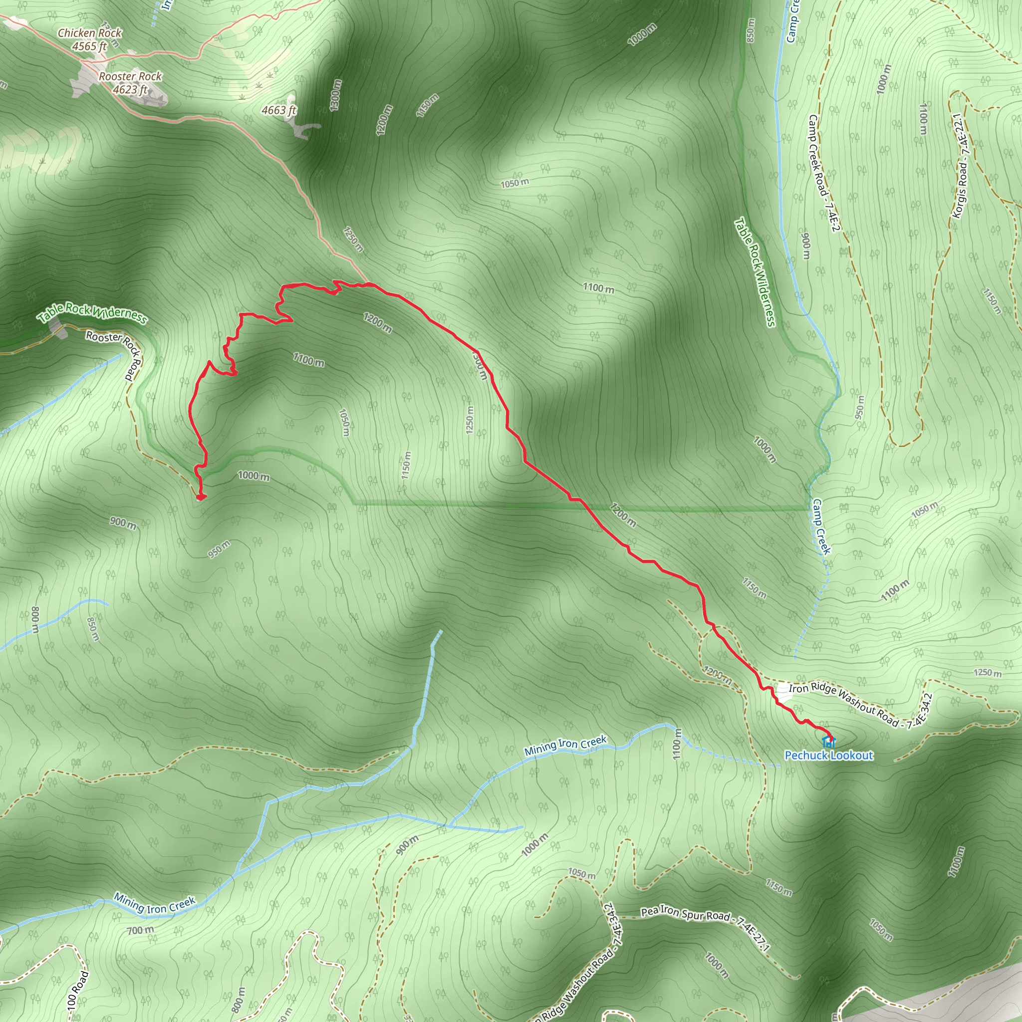 High Ridge Trail mobile static map