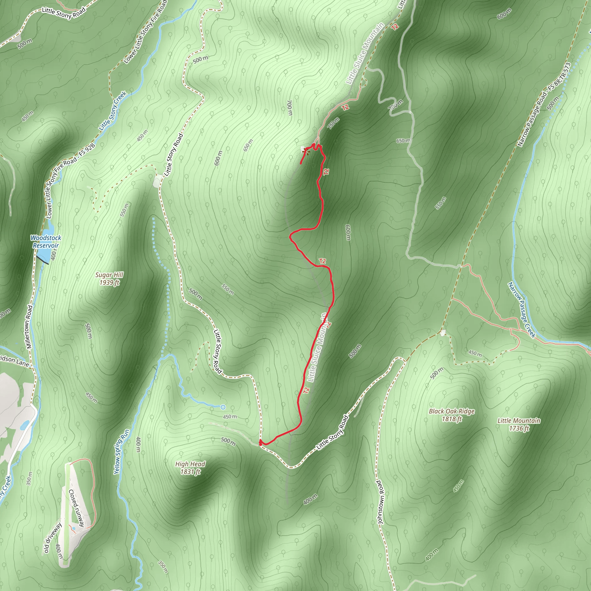Little Schloss via Little Sluice Trail mobile static map