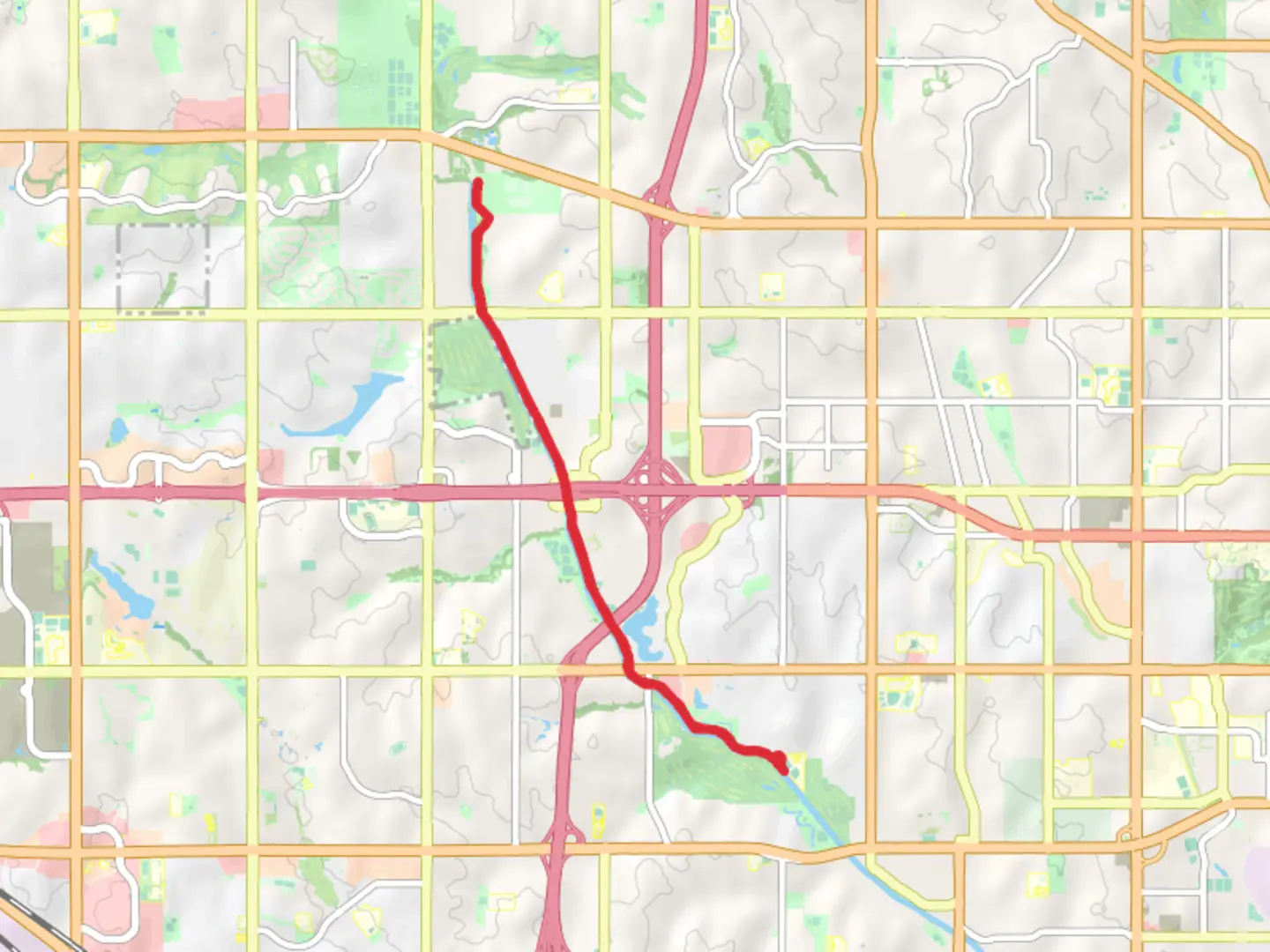 An image depicting the trail Big Papio Trail - Walnut Street and its surrounding area.