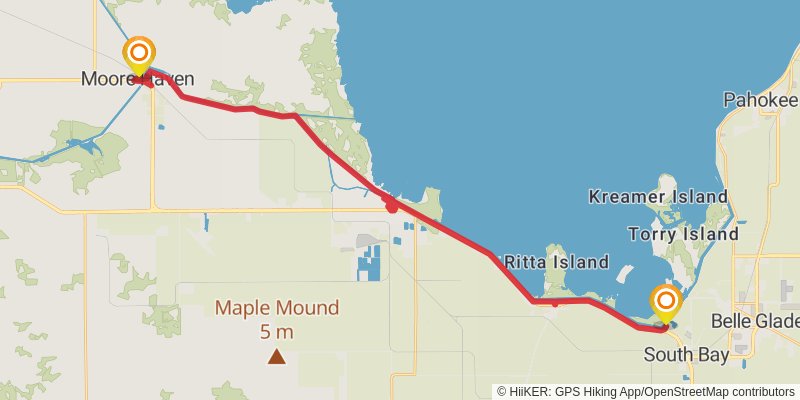 Lake Okeechobee Scenic Trail stage 3 Map