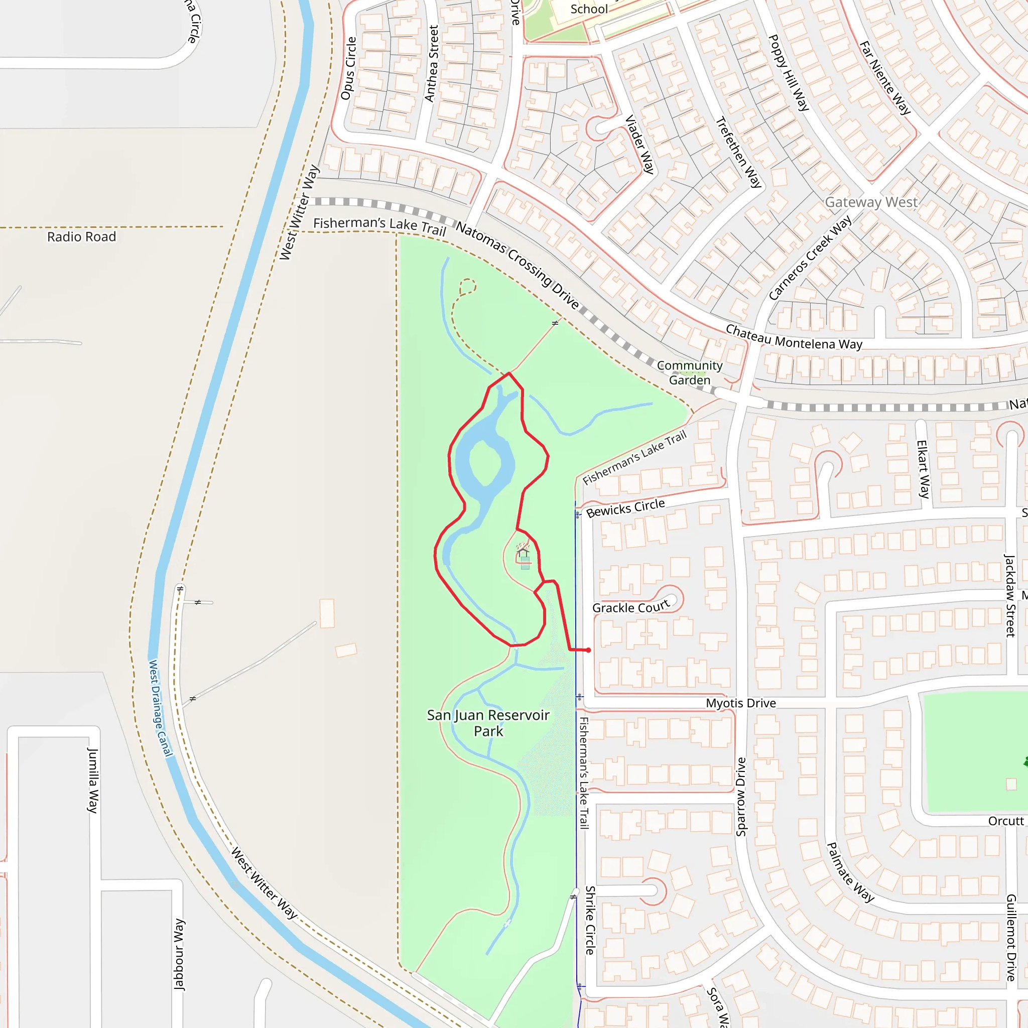 San Juan Reservoir Park Loop mobile static map