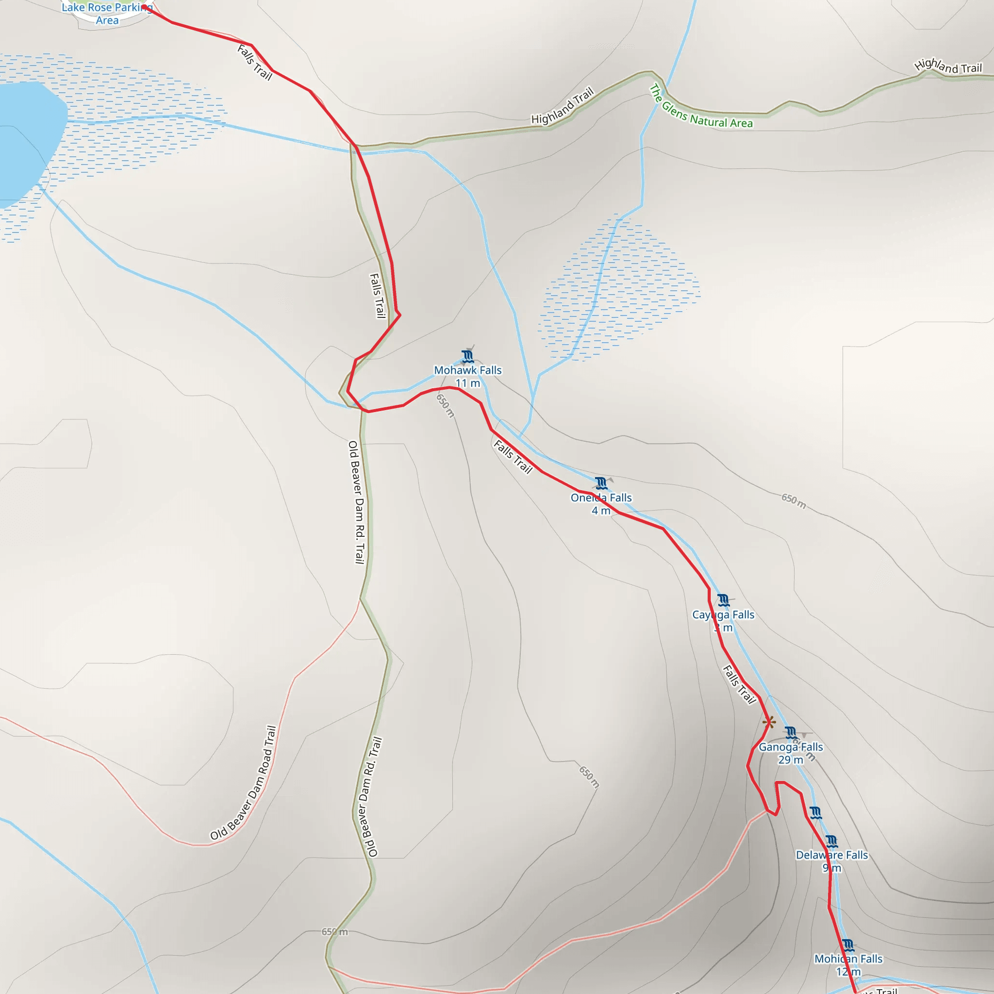 Conestoga Falls Trail mobile static map