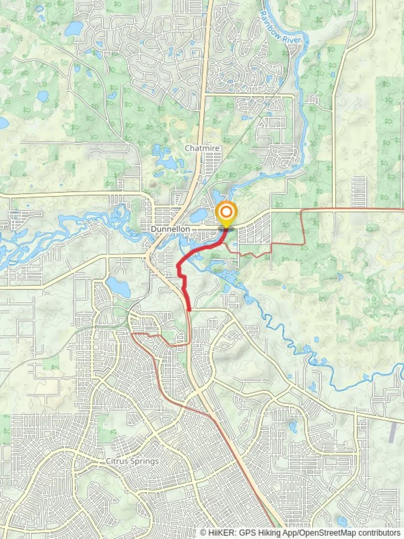 An image depicting the trail Dunnellon Trail and Cross Florida Greenway and its surrounding area.