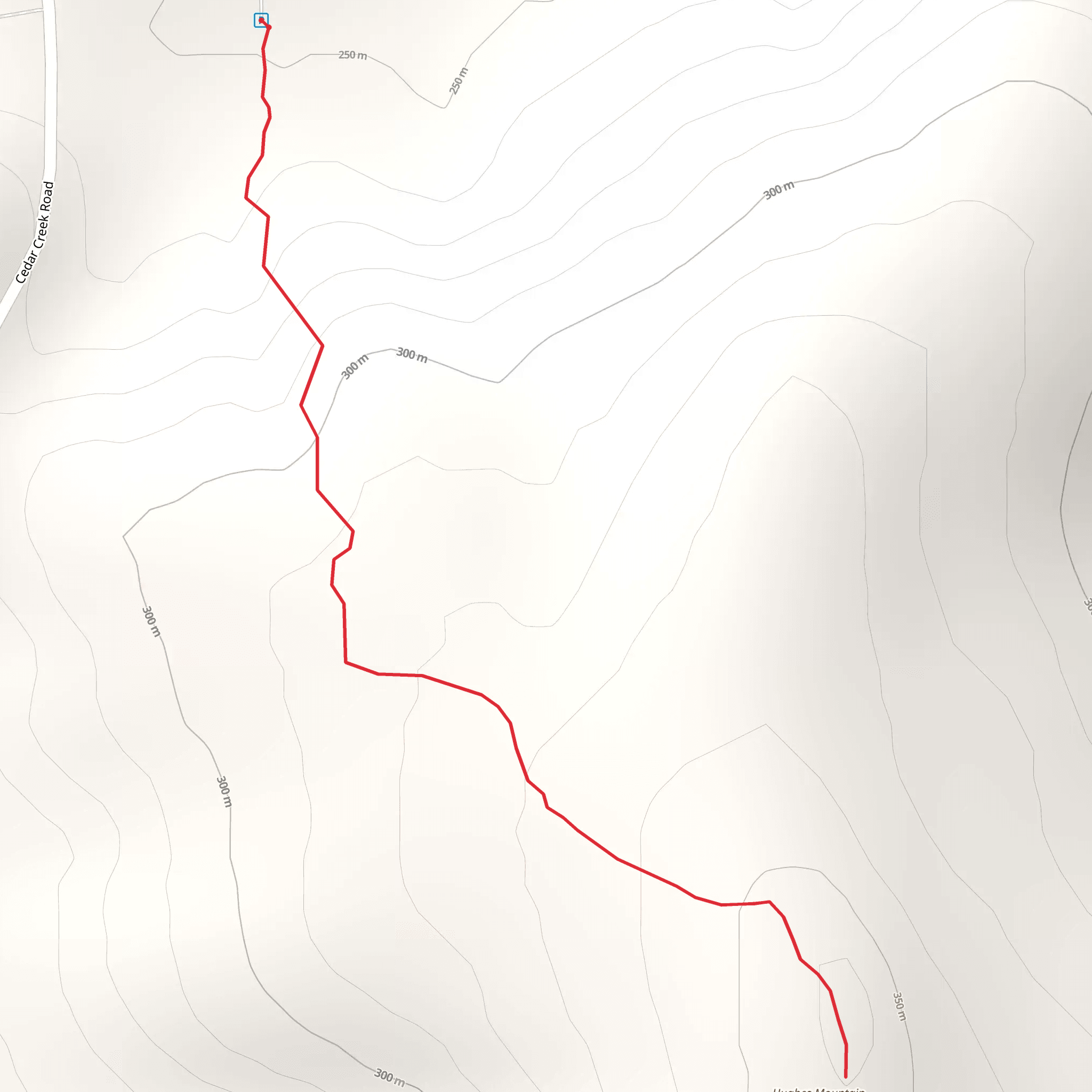 Hughes Mountain mobile static map