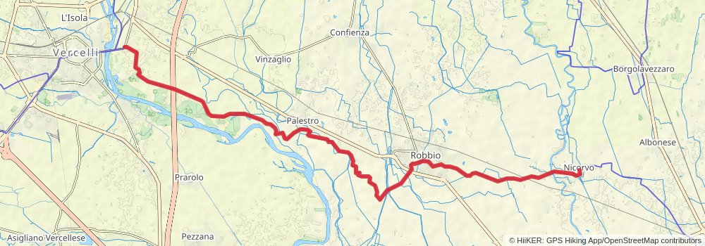 Via Francigena stage 75 Map