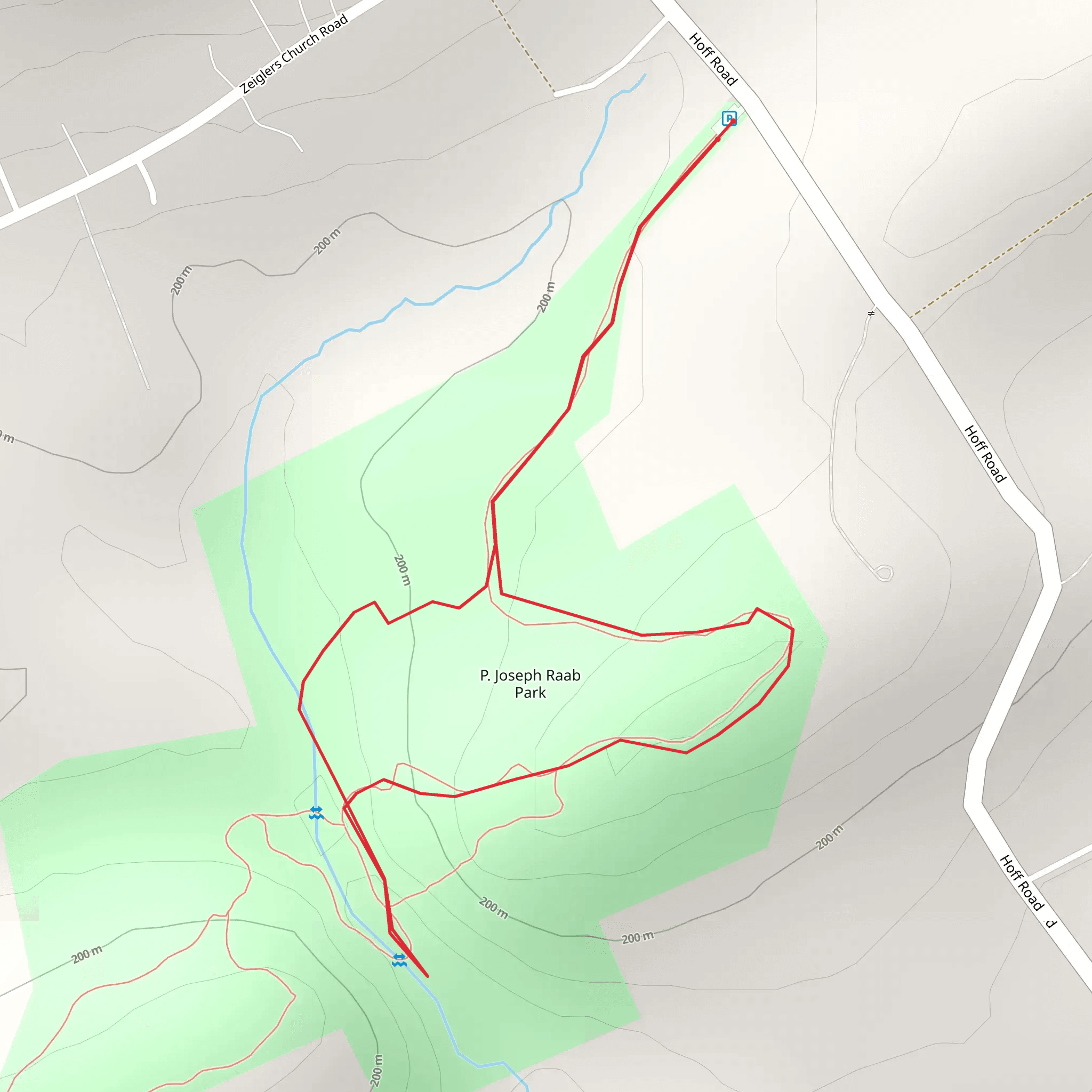 P Joseph Raab Park Loop mobile static map