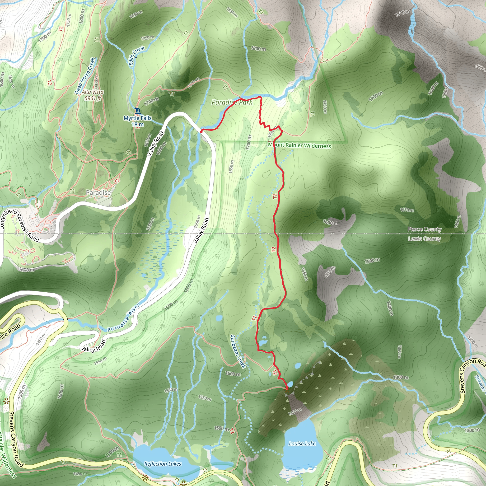 Faraway Rock via Mazama Ridge Trail mobile static map