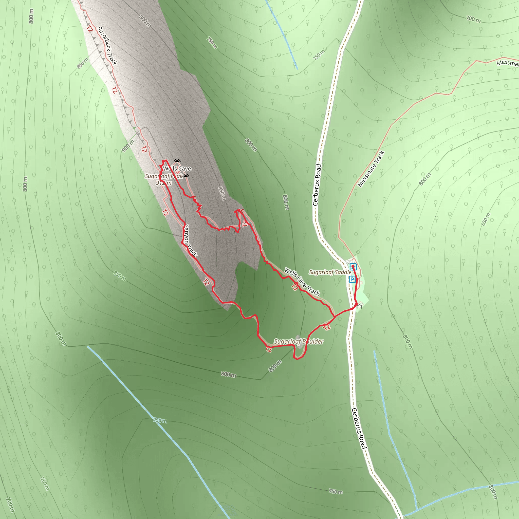 Wells Cave Loop Track mobile static map