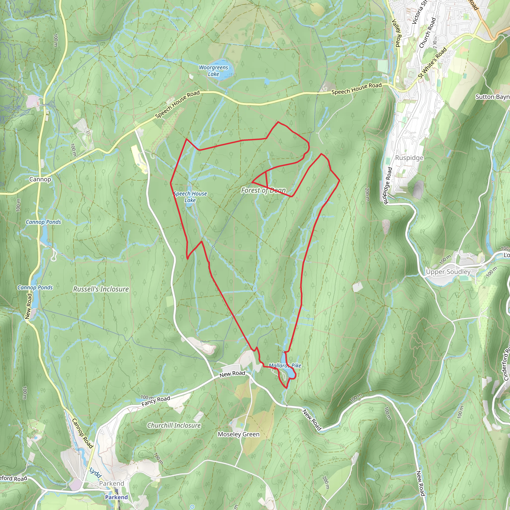 Mallards Pike and Forest of Dean Loop mobile static map