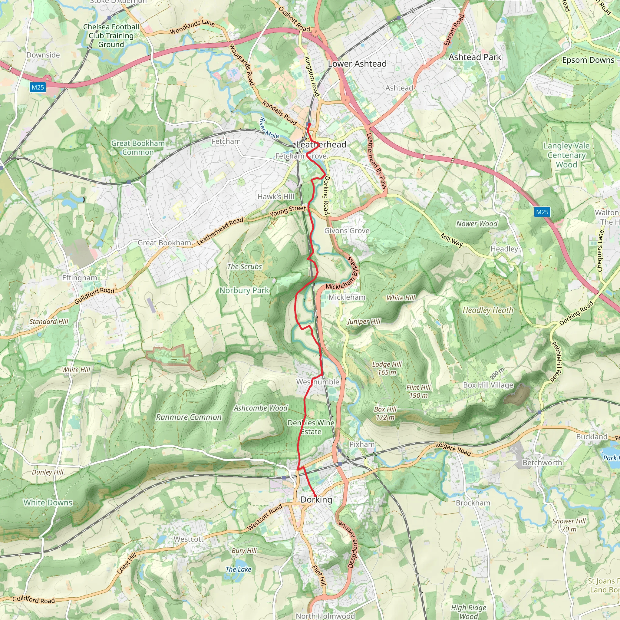 Mole Gap Trail mobile static map