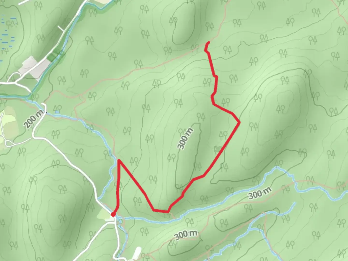 An image depicting the trail Stony Brook Trail and Silver Mine Trail and its surrounding area.