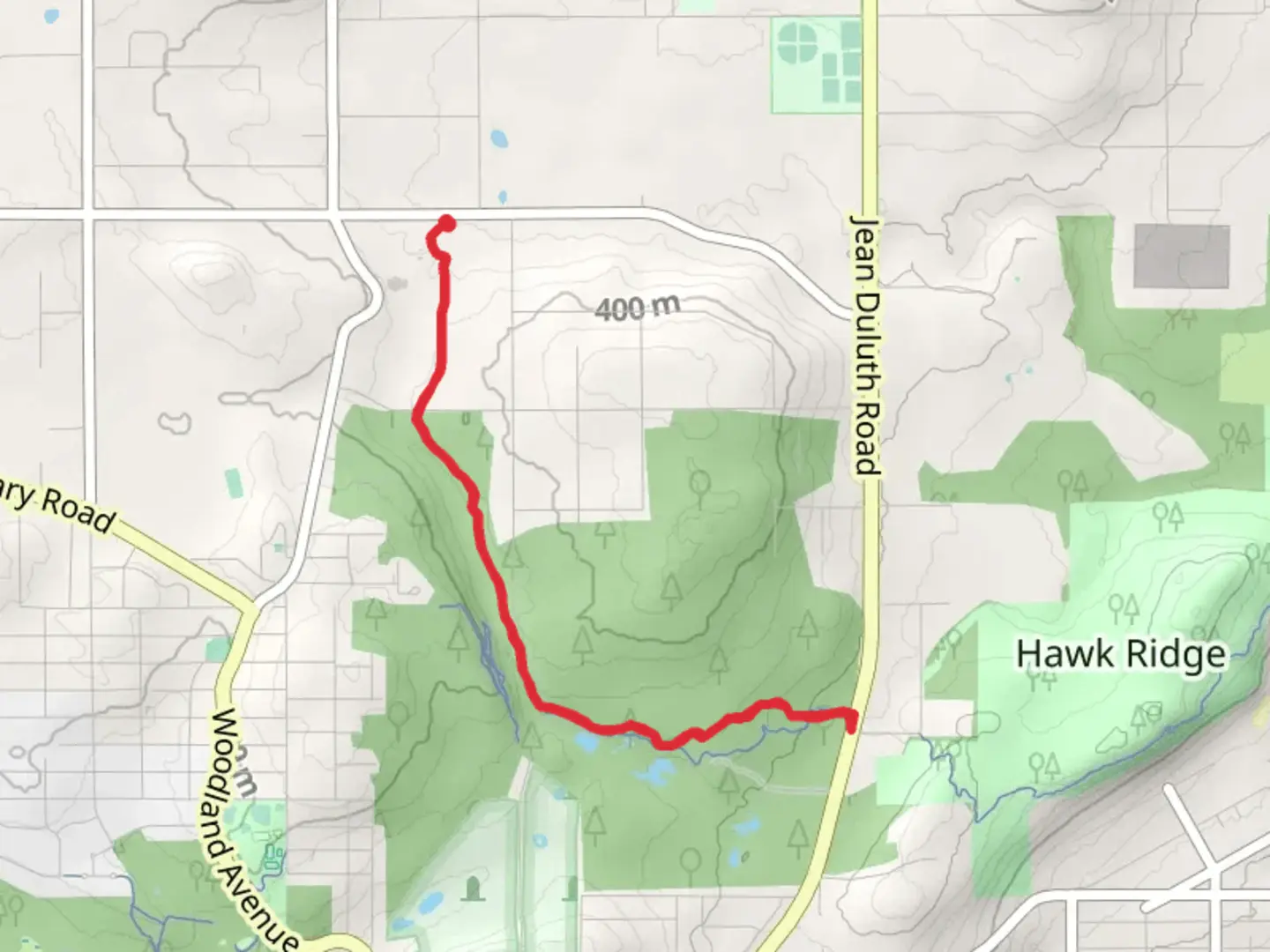 An image depicting the trail Amity Creek via Superior Hiking Trail and its surrounding area.
