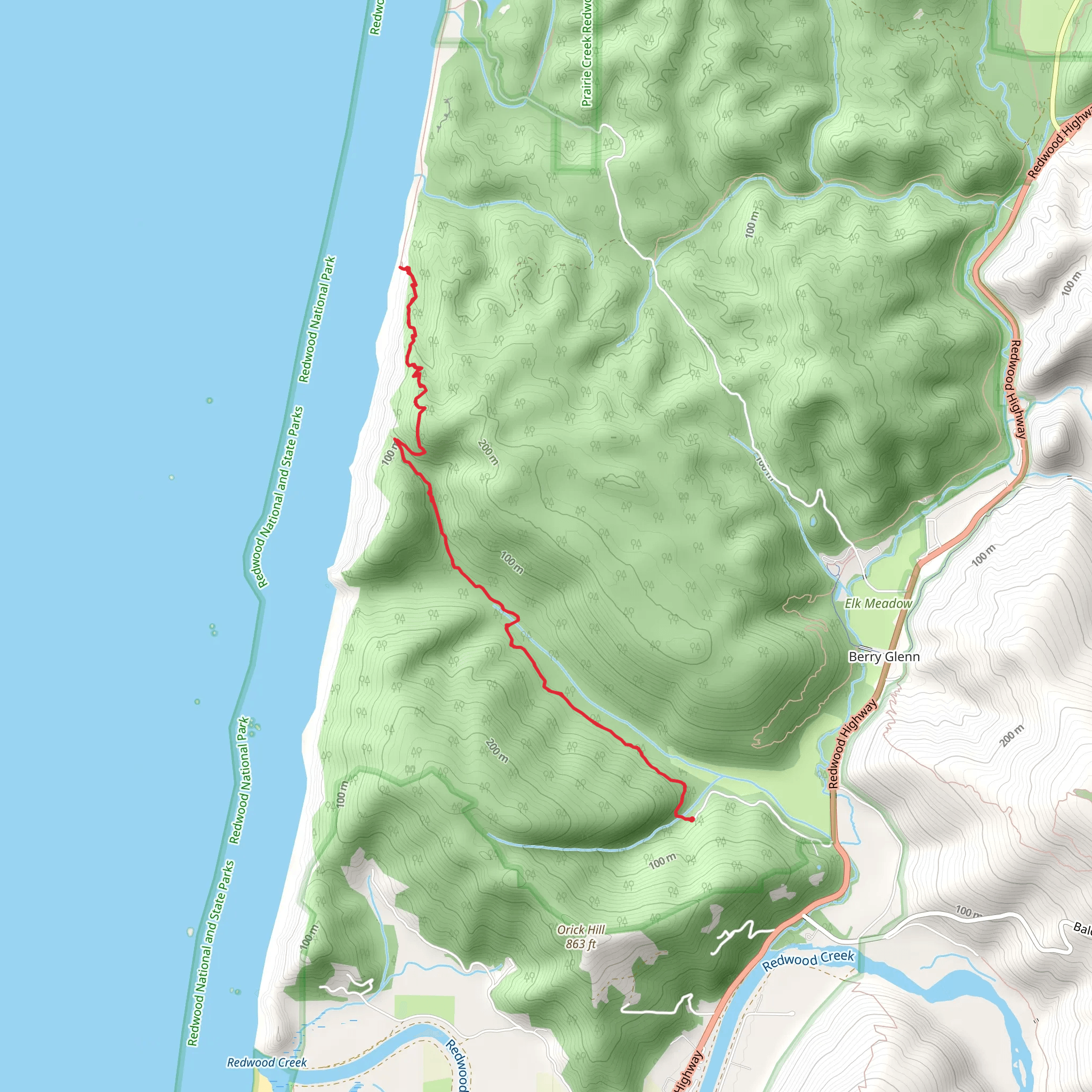 Coastal Trail Skunk Cabbage Section mobile static map
