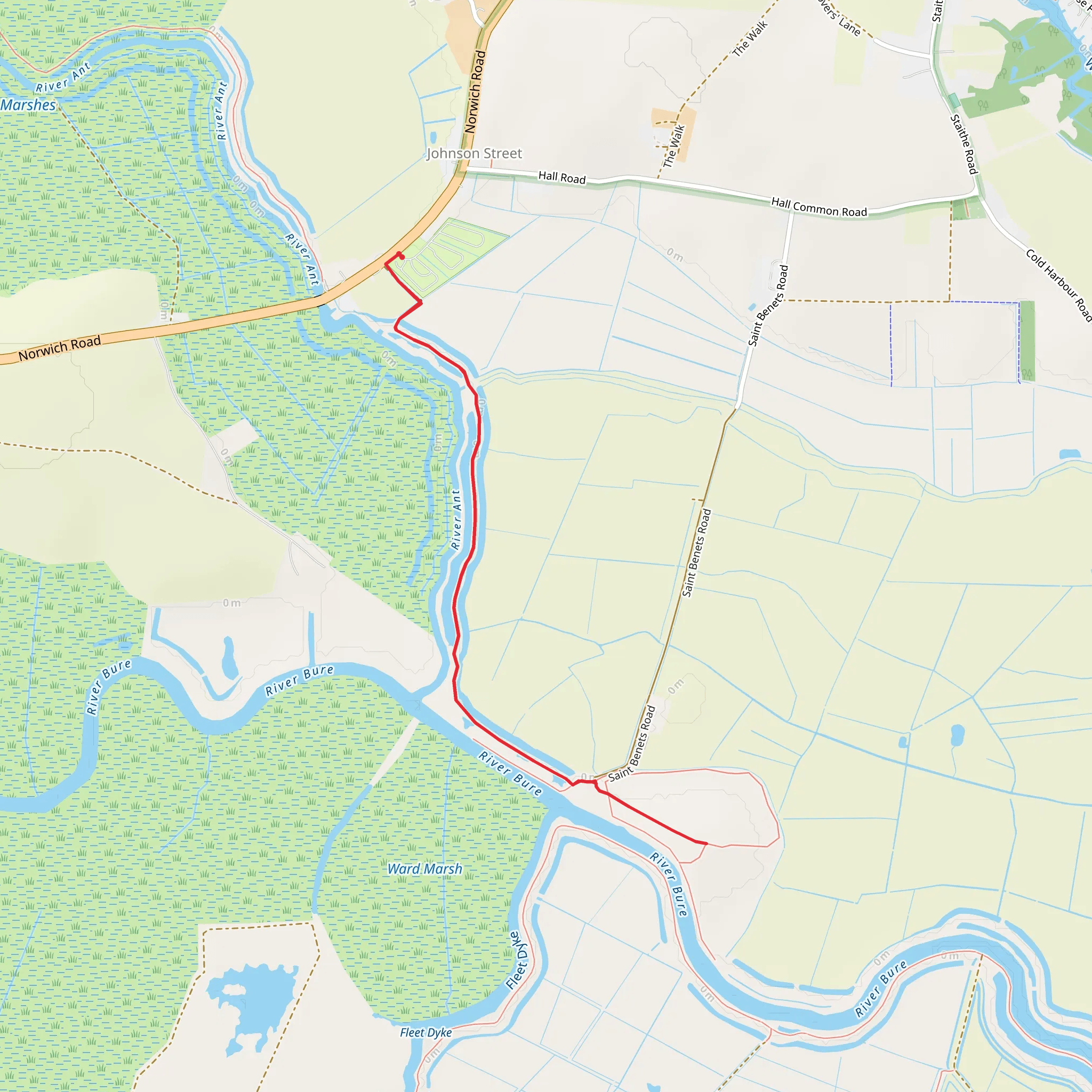 St Benet Abbey mobile static map