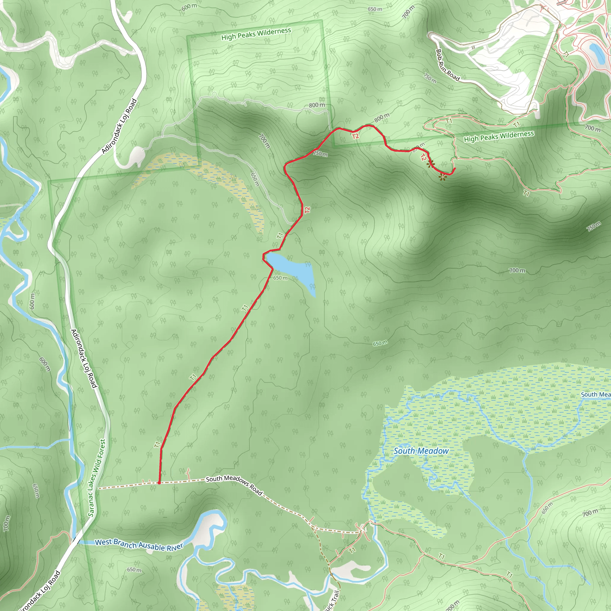 Mount Van Hoevenberg Trail mobile static map