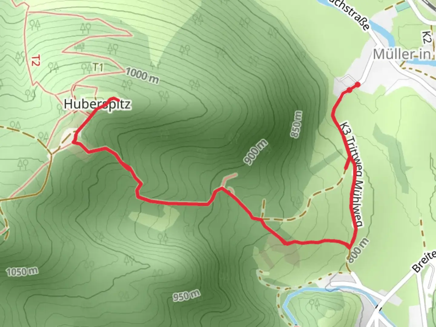 An image depicting the trail Huberspitz Peak Walk and its surrounding area.