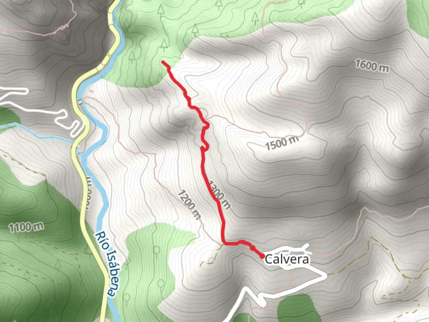 An image depicting the trail Calvera - Obarra Viewpoint PR HU 213 and its surrounding area.