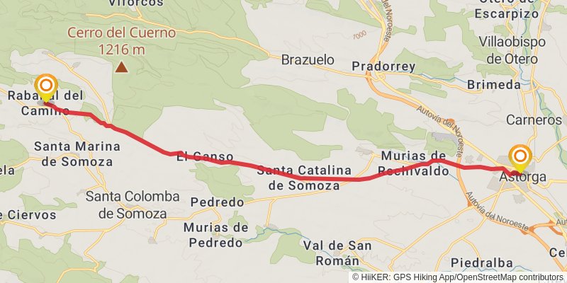 Via de la Plata stage 35 Map