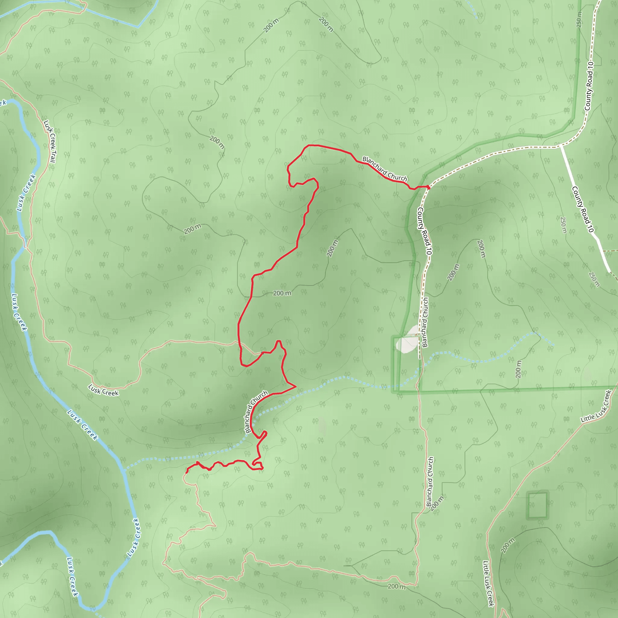 Lusk Creek mobile static map