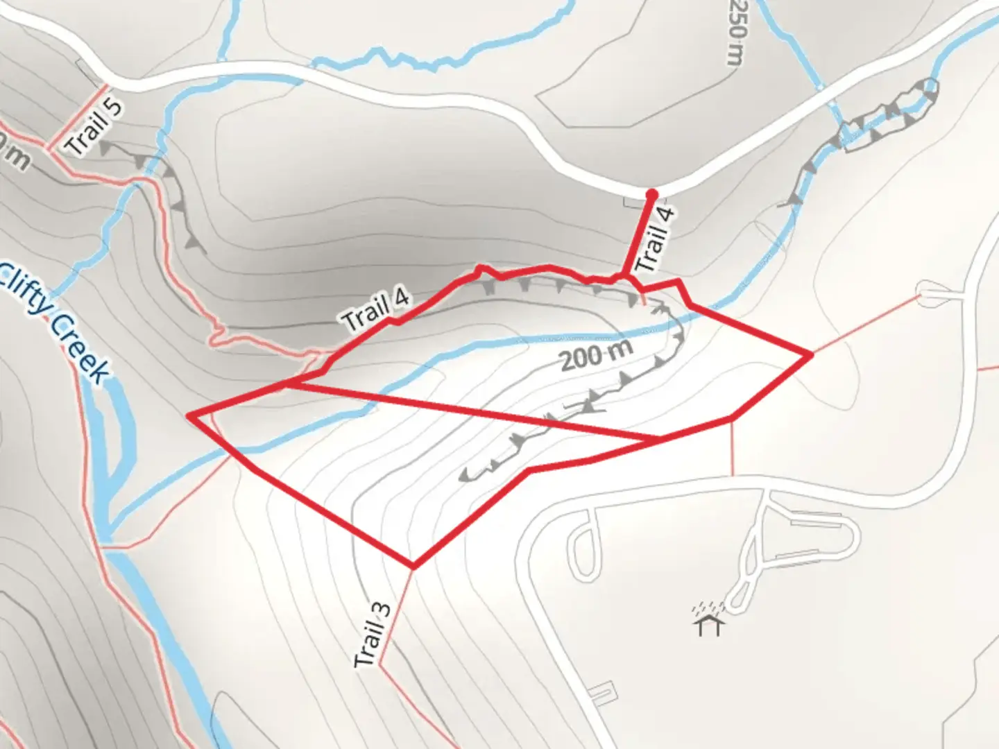 An image depicting the trail Big Clifty Creek View Loop and its surrounding area.
