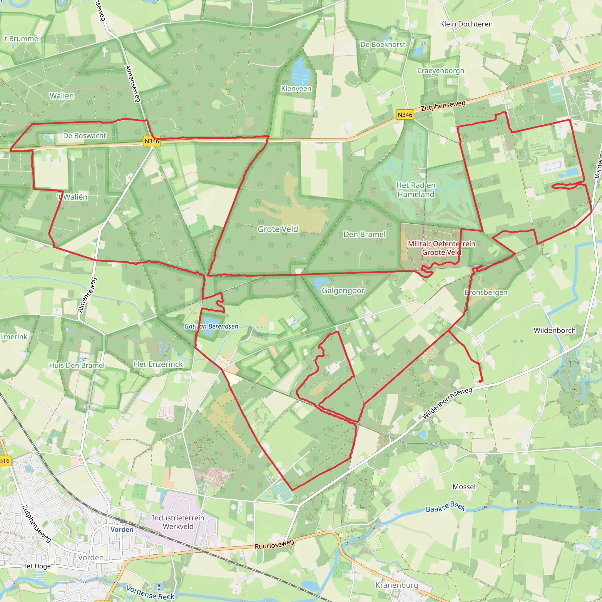 Oude Borculoseweg, Enzerinckweg and Galhengoor Loop mobile static map