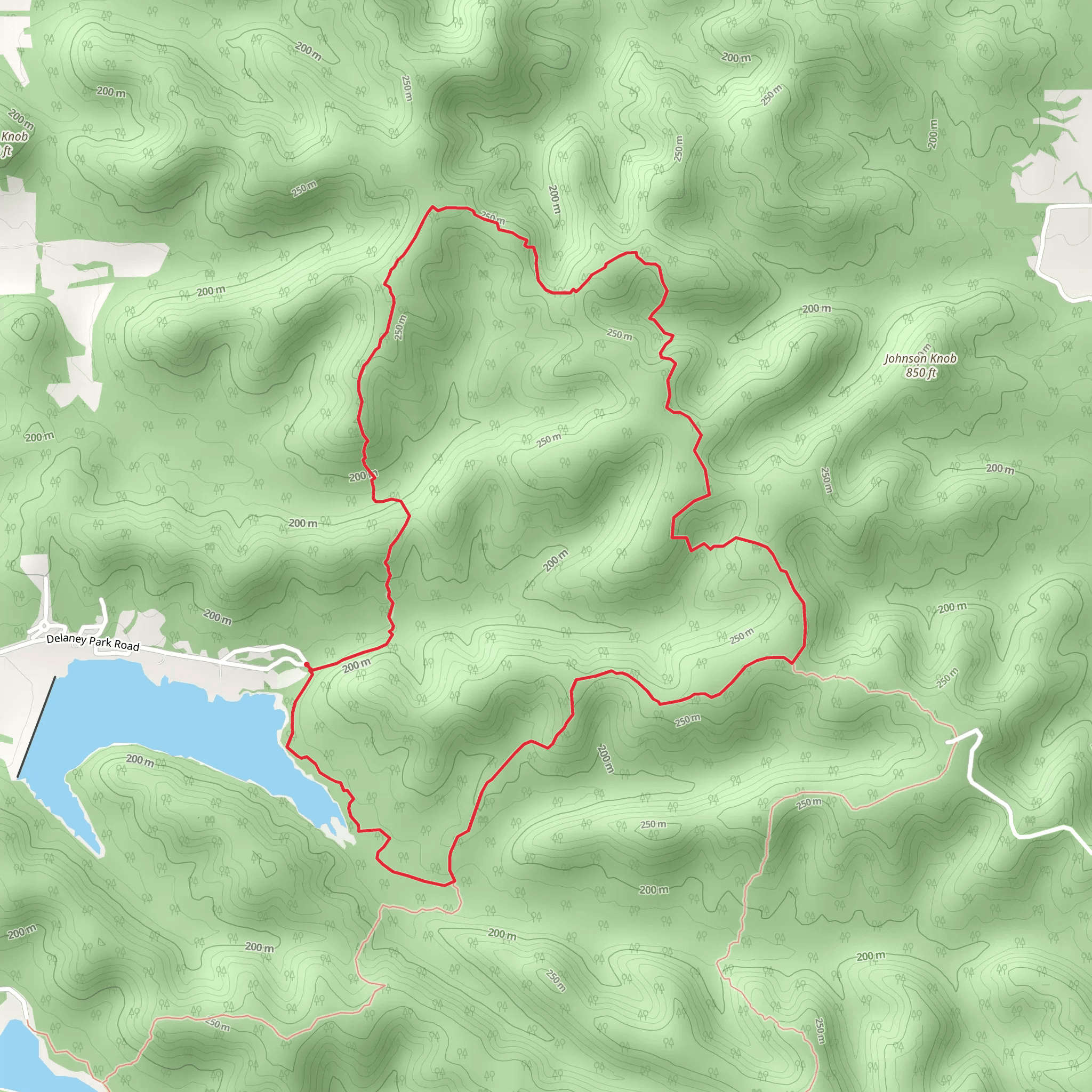Knobstone Short Loop Trail mobile static map
