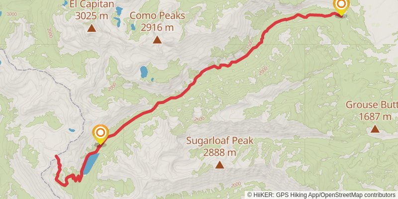 Tin Cup Creek Trail stage 3 Map