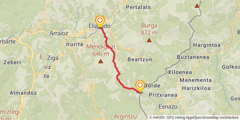 Haute Randonnée Pyrénéenne stage 4 Map