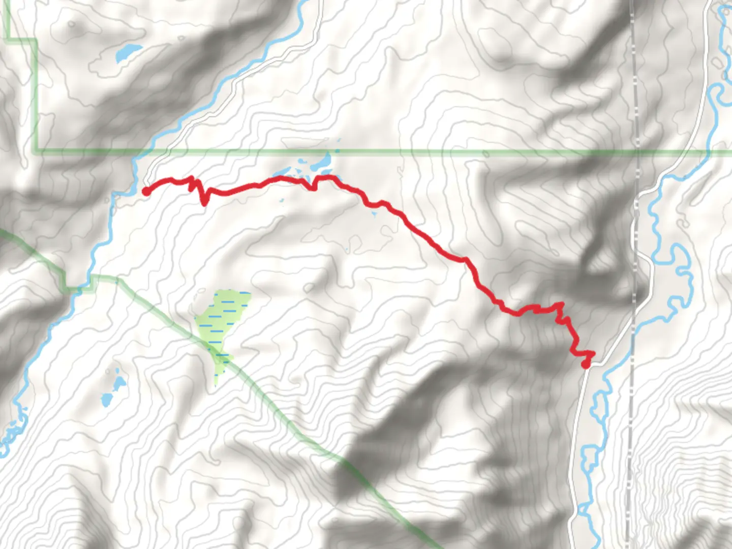 An image depicting the trail Grouse Creek Trail and its surrounding area.
