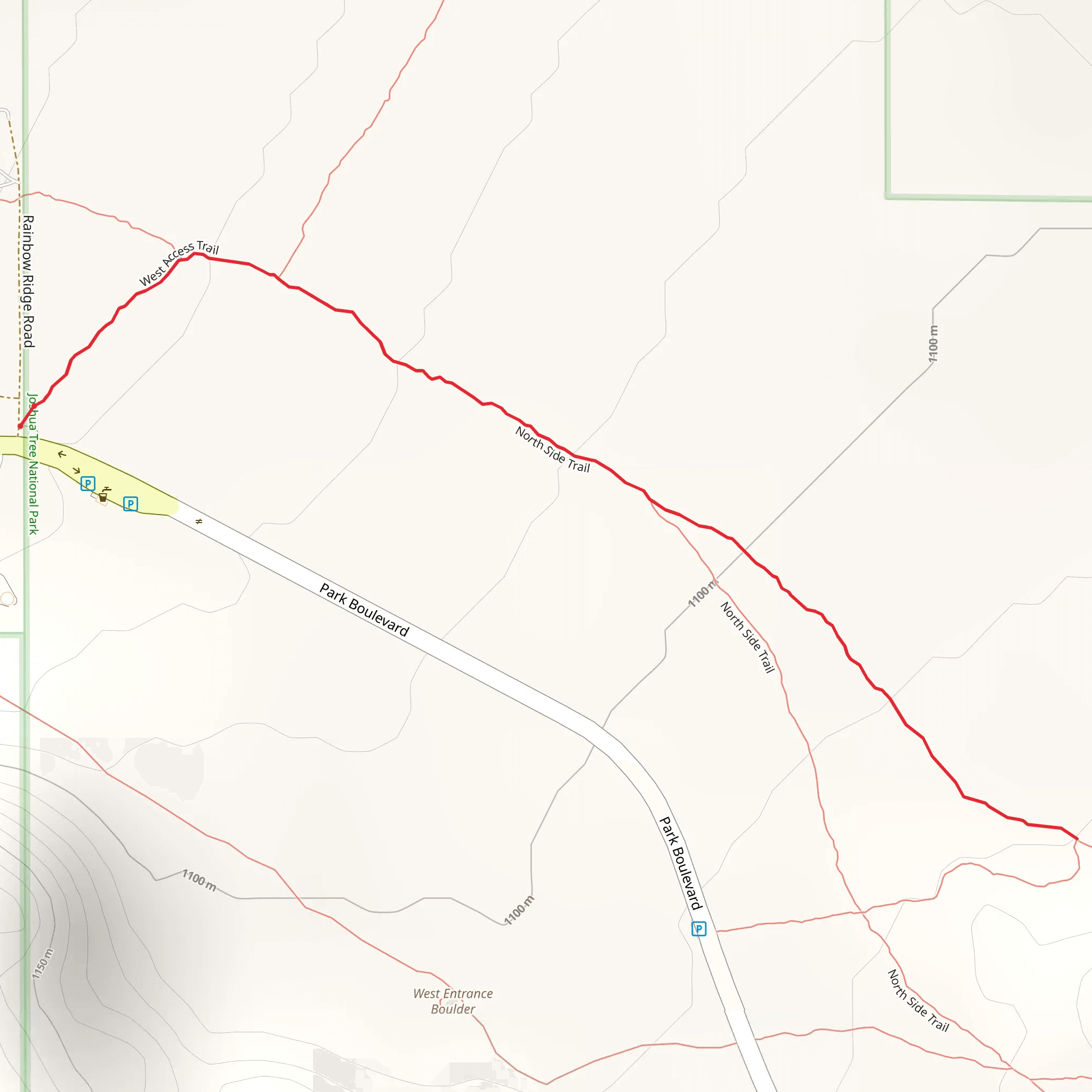 North Side Access via Wesy Access Trail mobile static map