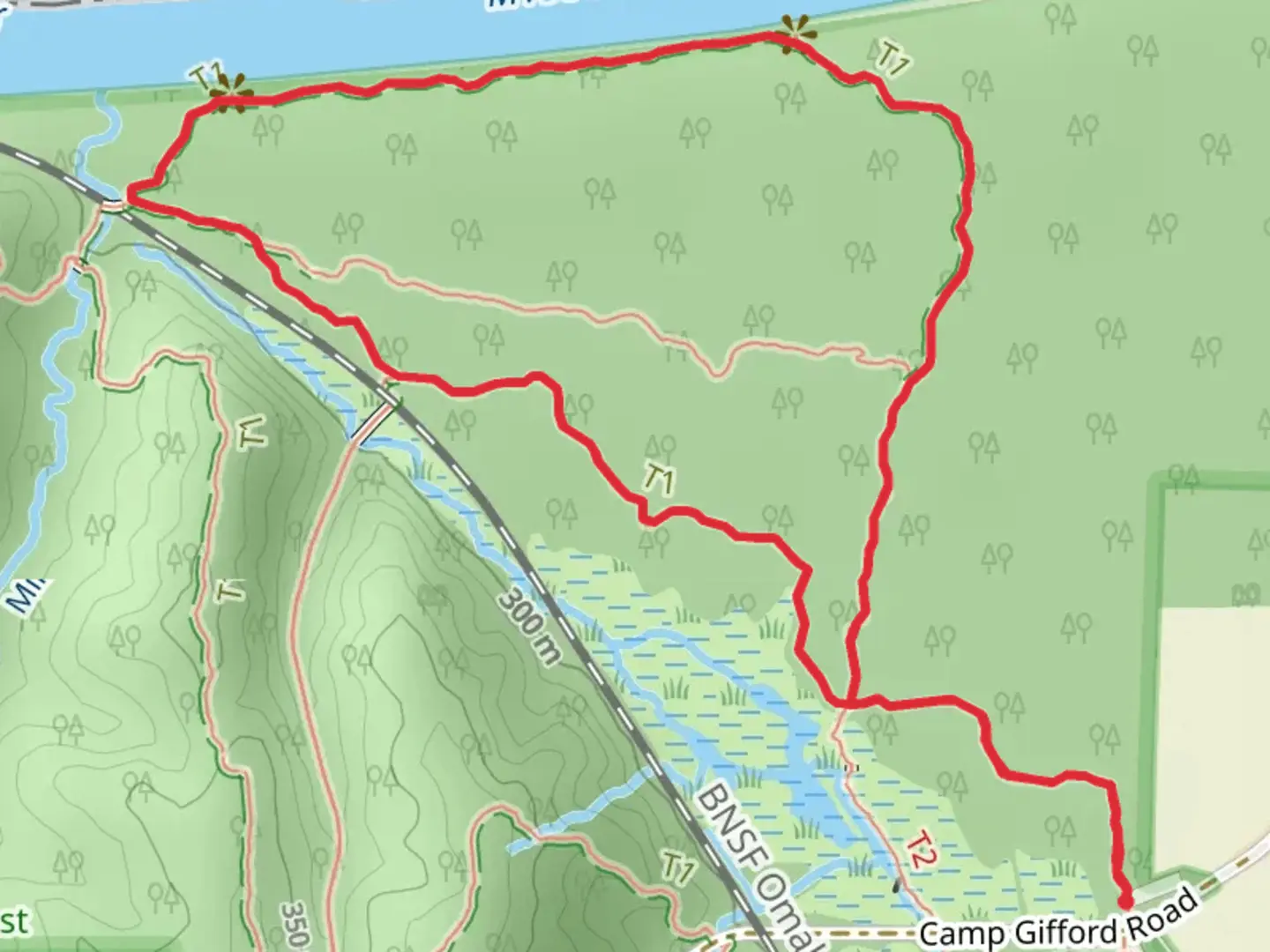 An image depicting the trail Cottonwood and Missouri Loop Trail and its surrounding area.