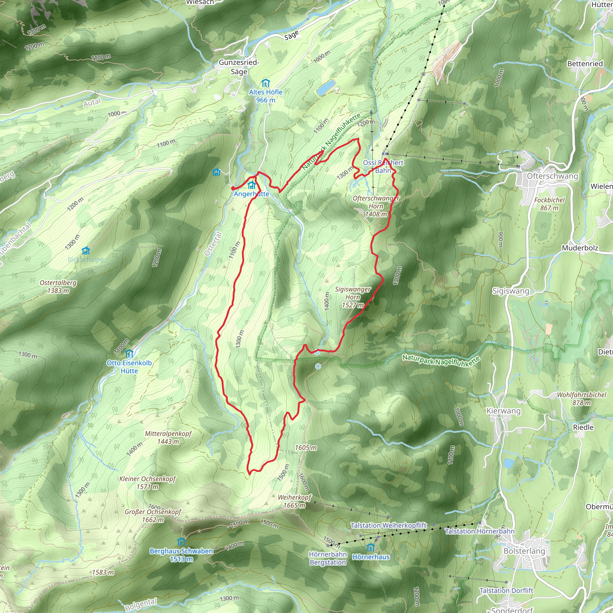 Rangiswanger Horn Loop mobile static map