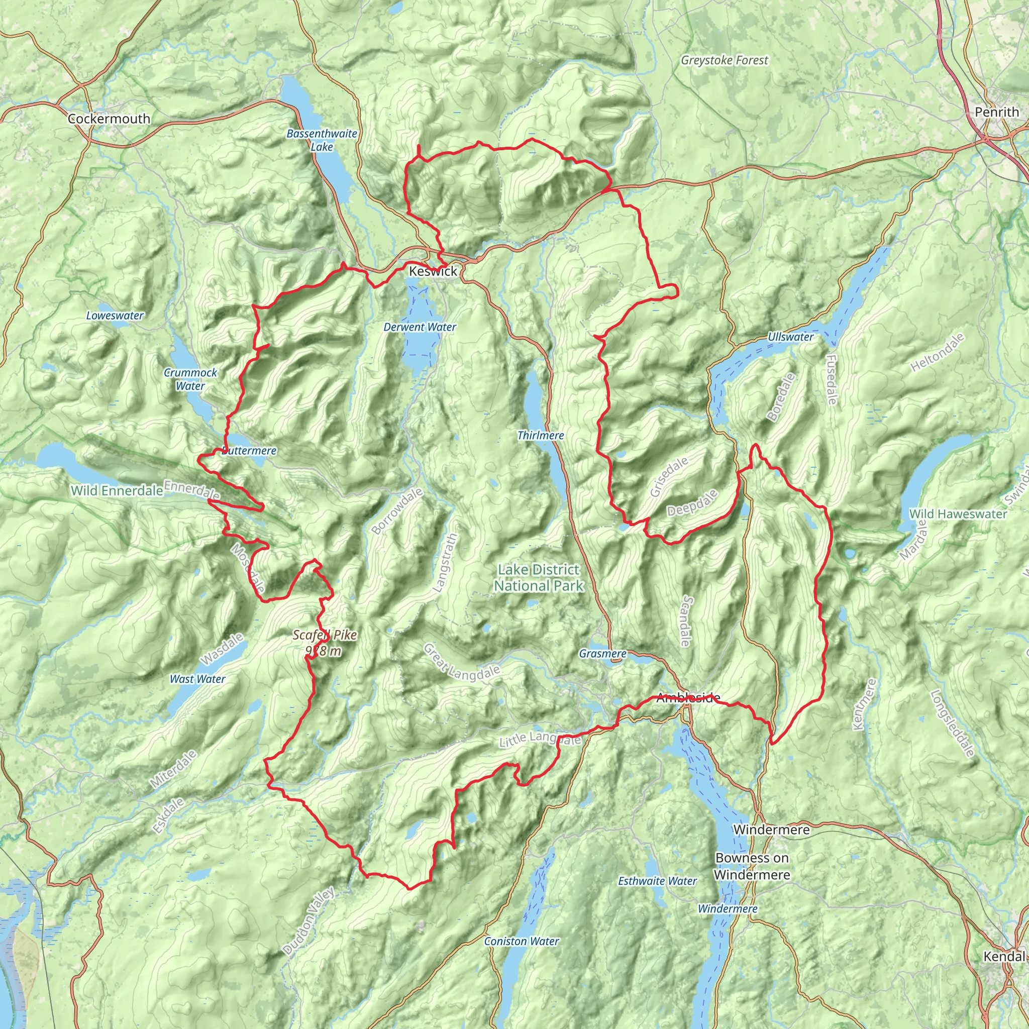 Cumbrian Classic Trident from Ambleside mobile static map